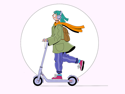 Electric Scooter Girl