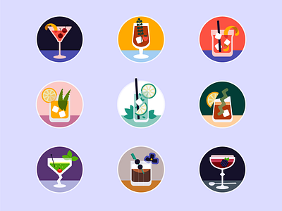 Cocktail icons