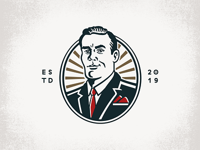 Character logo design. artdeco branding character design characterdesign gentleman hairstyle human illustration illustration art illustration design illustrator logo luxury madmen man mark mascot character mascotlogo portrait vintage