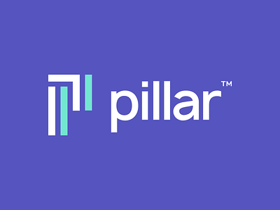 Pillar logo assurance brand branding concept corporate design graphic design green identity letter logo modern pillar purple type typography white
