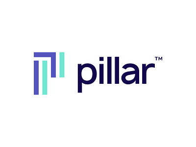 Pillar logo assurance brand branding colors concept design graphic design green grid icon identity letter lettering logo logodesign mark purple typo typography