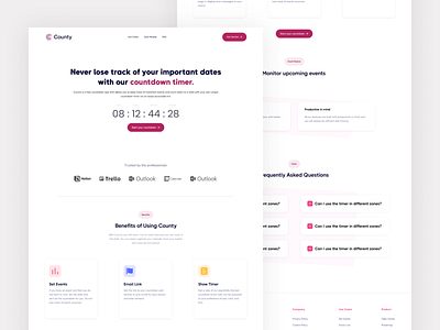 County - Countdown Timer countdown timer visual design web design website