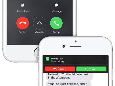Improving the iOS incoming-call screen call call screen concept ios iphone phone