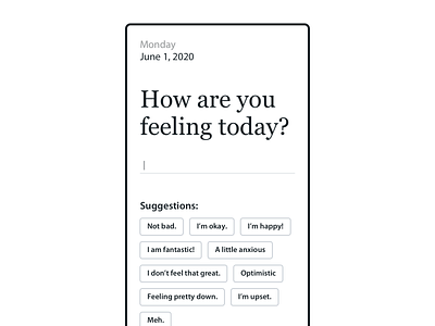 Emotional Check-In emotion mobile sketch typing ux