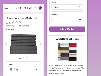 Shut-Eye: Mobile Product Page