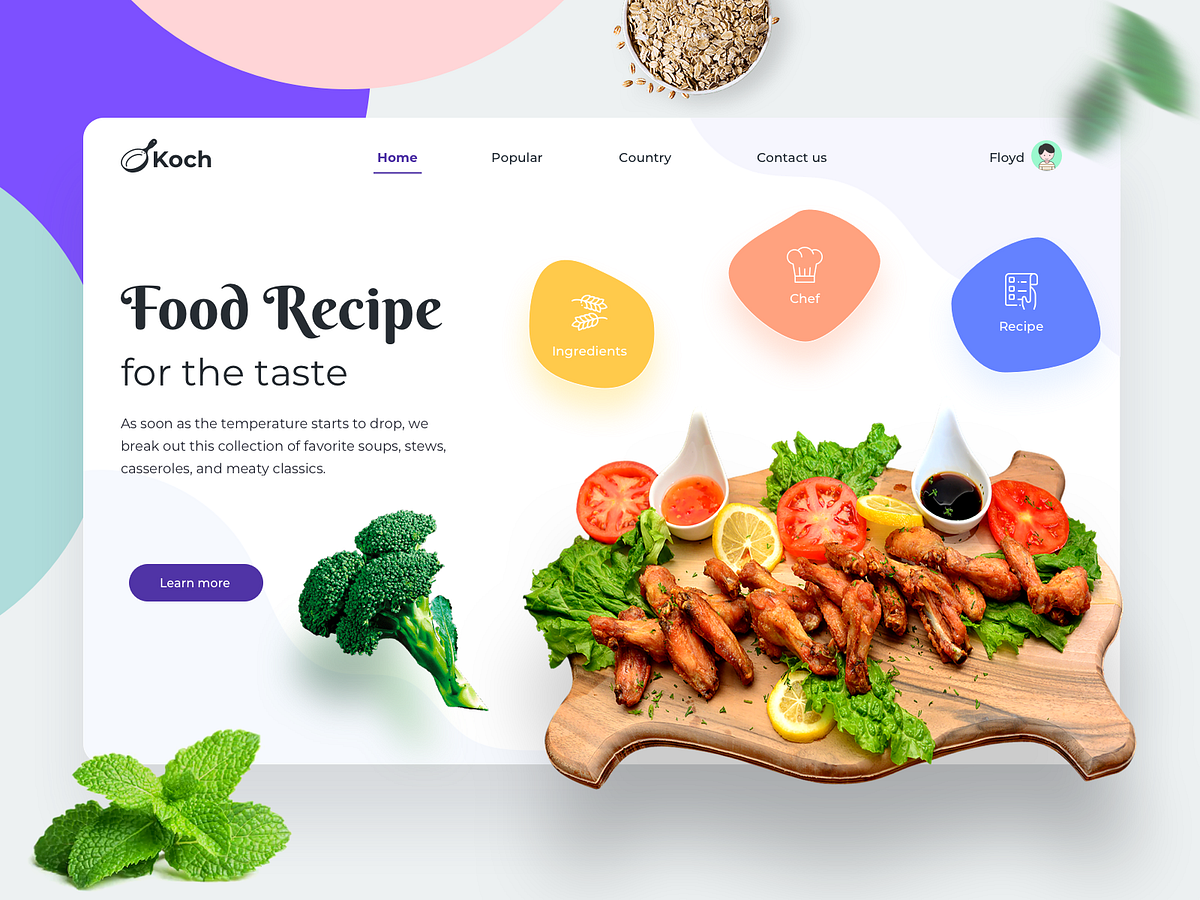 Recipe Website Designs Themes Templates And Downloadable Graphic 