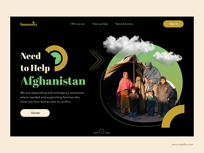 humanity - Web landing page afghanistan art charity color design donate exploration help heropage humanity landing page logo minimal ngo trending ui ux vector web design website