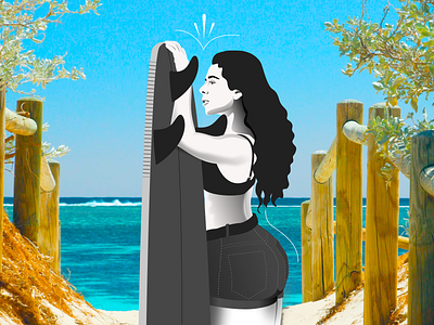 Summer Holidays Beach Illustration