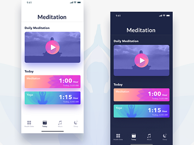 Bodhi Meditation App app app design color dailyui design exploration icons illustration logo meditation minimal ui ux vector yoga