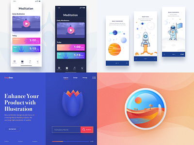 2018 android app app design art astronaut branding color design exploration flat icons illustration logo minimal travel ui ux vector wanderlust website