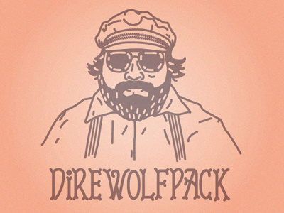 Direwolfpack direwolf direwolves fan art game of thrones george rr martin got illustration portrait the hangover typography wolfpack zack galifianakis