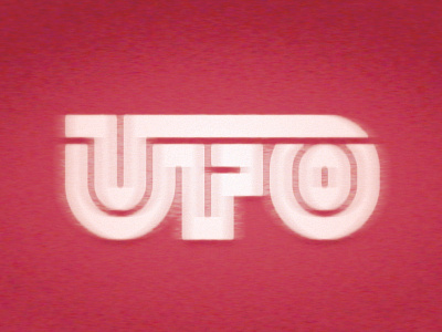 UFO 70s 80s aliens analog custom type industrial logotype retrotype thick lines thicklines tv ufo ufos vhs