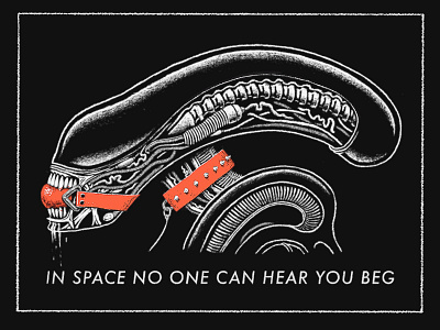 XXXenomorph alien bdsm bondage giger hr giger illustration kink procreate xenomorph