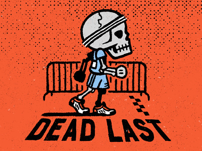 Dead Last athlete competition last loser marathon race run runner running skeleton skull