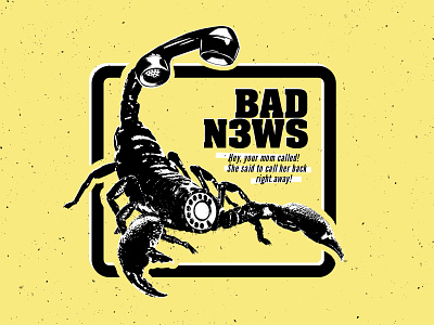Bad News anxiety apprehension bad news call collage dread emergency foreboding hardcore punk scorpion tension uh oh