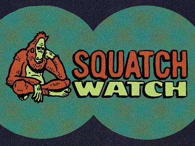 Squatch Watch bigfoot binoculars camping comic book comic book color palette cryptid debaser sasquatch true grit texture supply