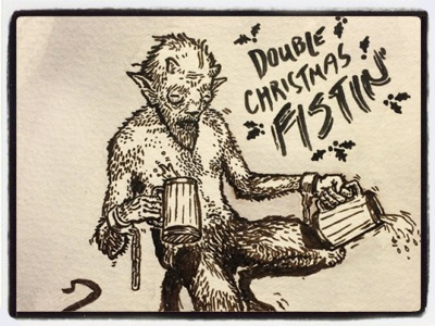 12 Days Of Krampus Day 8 ale double fisting drunk krampus pan sloshed the 12 days of krampus wasted