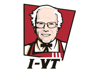 Col. Sanders 2016 bernie sanders chicken fast food feel the bern fried kfc sanders satire senate senator vermont