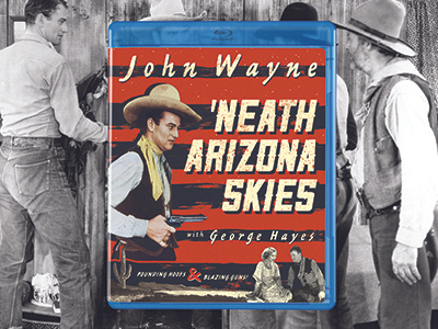 Neath The Arizona Skies arizona blu ray bluray cover cowboy john wayne packaging western