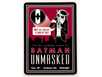 Batman Unmasked (back of card) batman comics