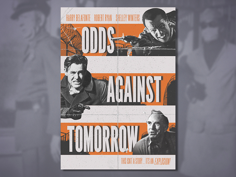 Odds Against Tomorrow (1959) refinery shootout explosion noir black white robbery caper crime shelly winters harry belafonte