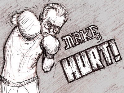 Make It Hurt! comedy earwolf illustration james adomian make it hurt mma podcast project runway sklarbro country tim gunn ufc