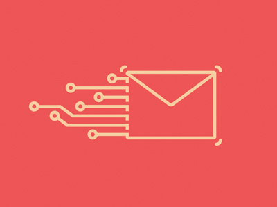 Email Icon circuit circuitry e mail email icon letter mail motion movement