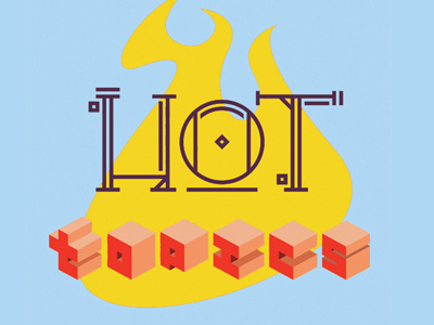 Hot Topics blocky boxy comedy comedy bang bang cube custom type fire hot hot topics segment the view topics type typography vector