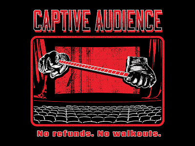 Captive Audience 80s audience captive celluloid film gloves killer movie murderer seats slasher theater threat