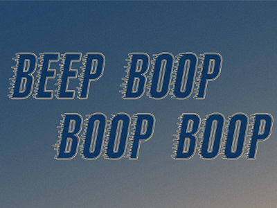 Beep Boop Boop Boop beep bing boop comedian comedy intro noise podcast professor blastoff tig notaro typography vector