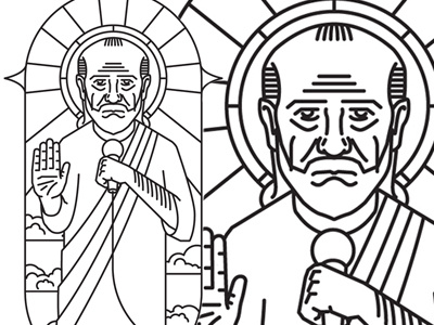 St. Carlin george carlin nerdist industries stained glass window the todd glass show