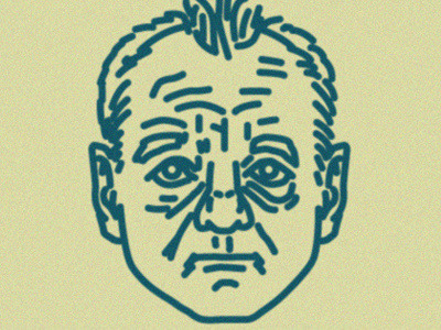 Murray Up WIP bill murray design illustration portrait