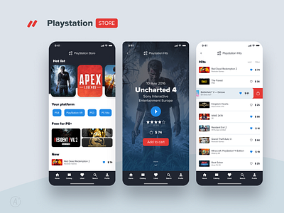 Playstation store //cocnept applicaiton ecommerce ecommerce app iphone 10 iphone x mobile mobile app shop store store app