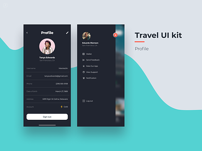 UI kit app applicaiton clean design info inspiration login mobile mobile app product design profile ui user