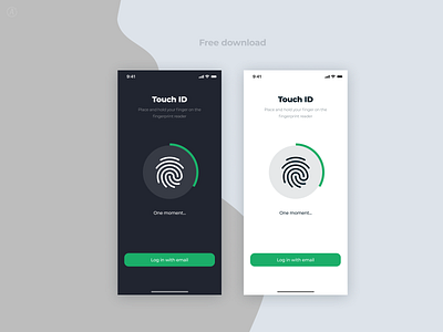 Touch id (iOS) app clean design free freebie ios iphone x mobile mobile app touch id touchid ui
