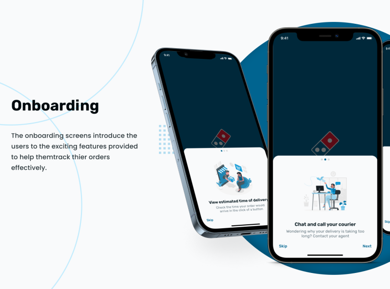 Onboarding Screens for Dominos Delivery Tracking App Concept by ...