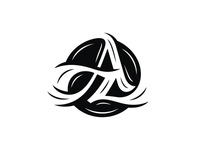 AZ a az brand emblem icon initial letter logo monogram sealing wax sign symbol vector vintage z
