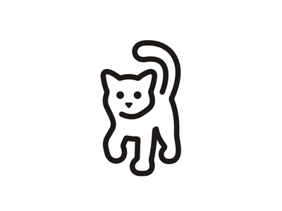 Cat Line Logo animal brand care cat charity clinic cute emblem food health kitten line linear logo minimalistic monoline outline pet veterinary