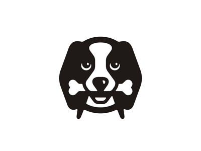 Dog & Bone Logo abstract animal bone care charity clinic cute dog emblem food friend head icon logo medicine minimalistic pets puppy sign veterinary