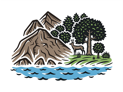 Vector illustration of a landscape