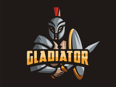 Gladiator logo template gladiator logo soldier spartan trojan warrior