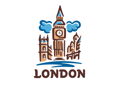 London logo template big ben britain city drawing england landmark landscape logo london monument print tower