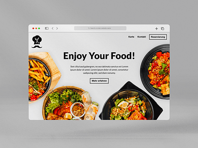 Homepage Design Restaurant branding design food graphic design homepage restaurant ui webdesign website