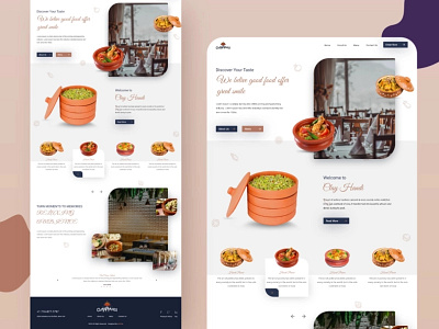 Handy Restaurant Website UI Design For USA Client branding