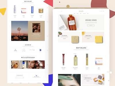 ELLIN - eCommerce Solutions Website UI Design For Italy Client branding