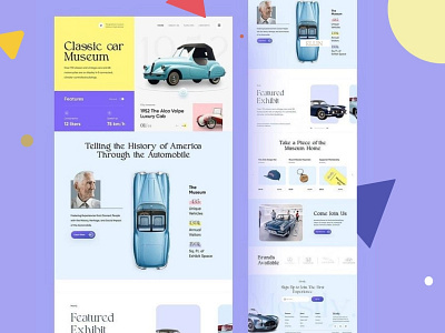 Classic Car Museum Website UI Design For Span Client design