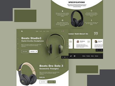 Beats Studio Website UI Design For Spain Client branding