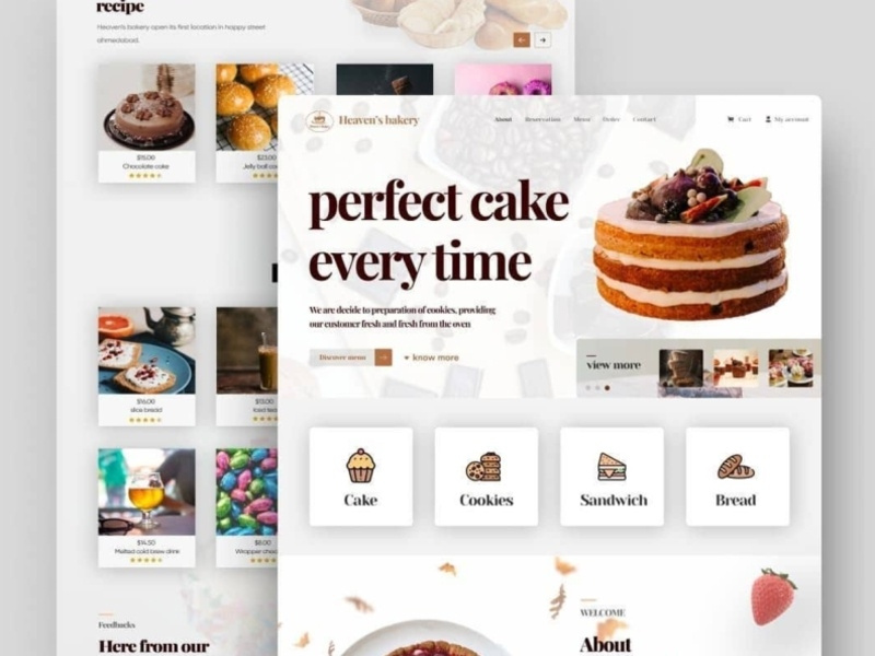 Heaven's Bakery Website UI Design For Belgium Client by Hadi Designers ...