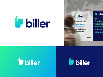 🧾 biller | branding bill biller branding branding and identity design gradient logo logo design logo mark logotype minimal rebrand rebranding vector