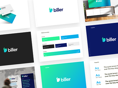 🧾 biller | branding biller branding design gradient gradient logo gradients graphic logo logotype minimal rebranding typography vector